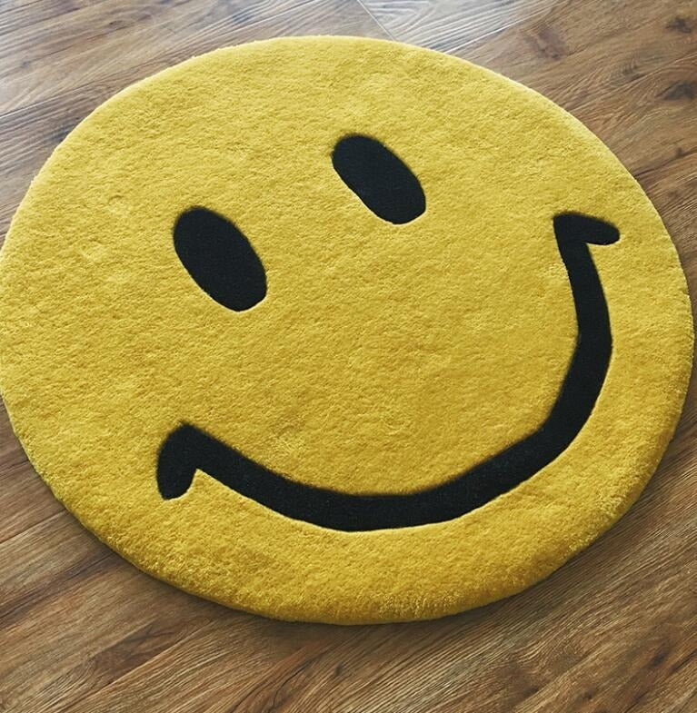 Smiley Face Round Area Rug