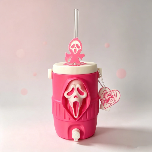 Horror 12oz Can Holder with Lid, Straw Topper & Can Opener | 3D Printed Horror Gift
