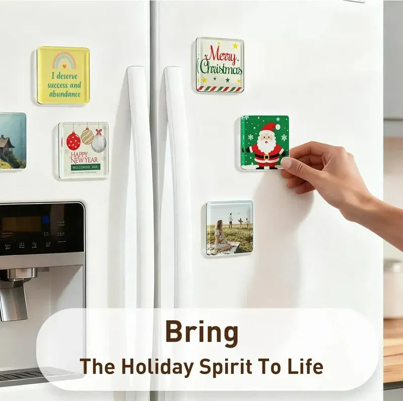 Clear Acrylic DIY Fridge Magnet Set with Adhesive Backing