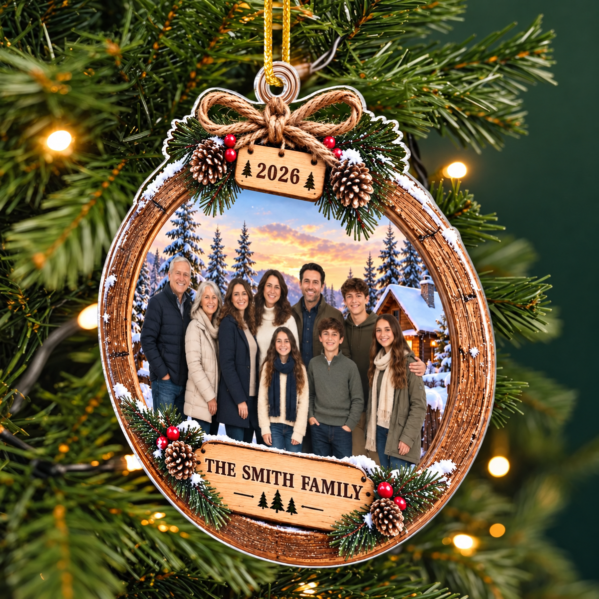 Personalized Family Photo Acrylic Ornament – A Gift Just for You