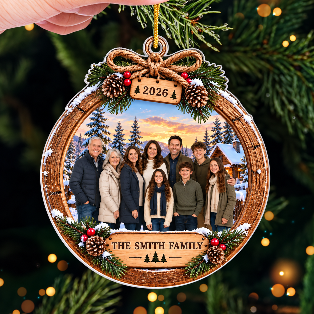 Personalized Family Photo Acrylic Ornament – A Gift Just for You