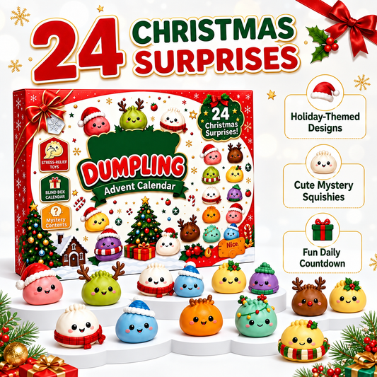 2026 Dumpling Squishy Advent Calendar,Cute Dumpling Surprise Countdown Design