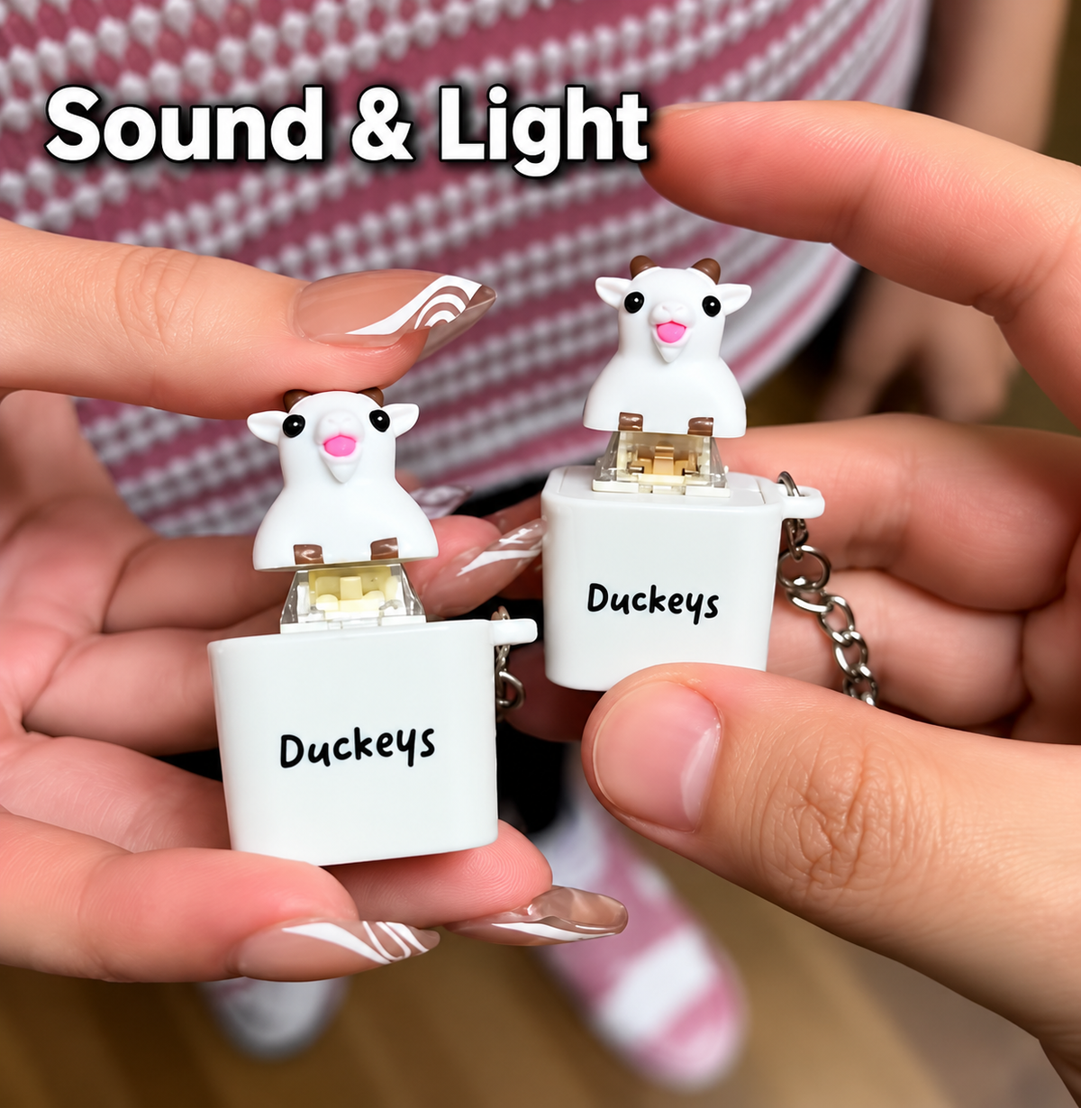 Squeaky Animal Keychain with LED Glow – Stress Relief Fidget