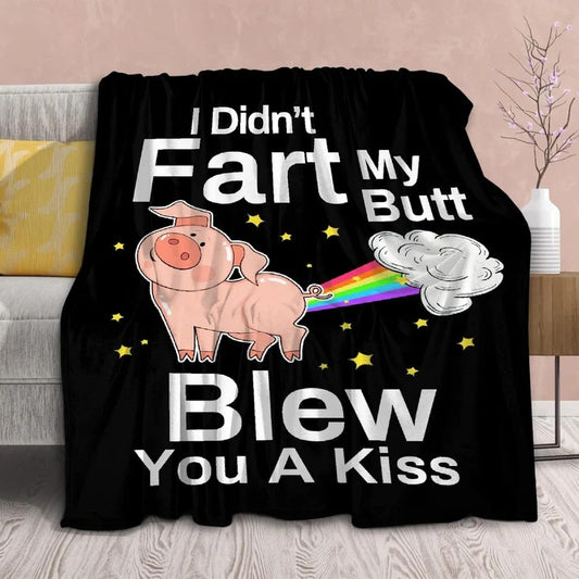 Funny Pig Blanket Gift for Girls Boys