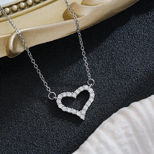 Sparkling Open Heart Necklace