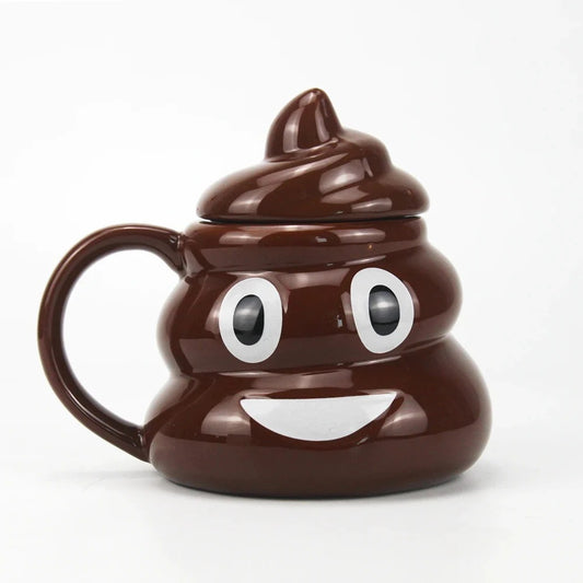 Get your morning off to a good start with this emoji poop coffee mug