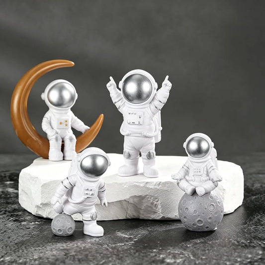 Spaceman Space Theme Decor for Shelves Desk Nursery Cake Toppers Gifts