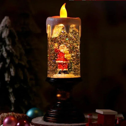 Snowfall Crystal Christmas Candle Light