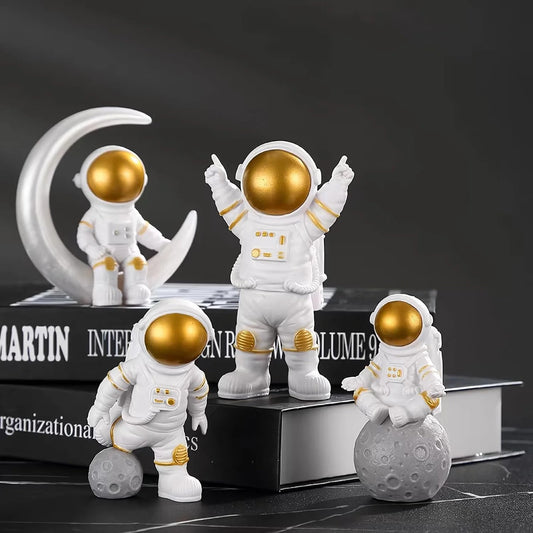 Spaceman Space Theme Decor for Shelves Desk Nursery Cake Toppers Gifts