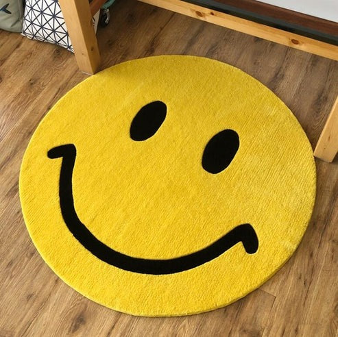 Smiley Face Round Area Rug