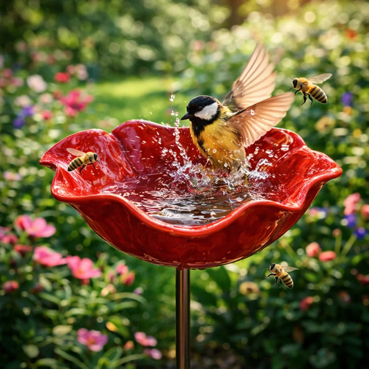 Flower-Shaped Garden Hummingbird Feeder
