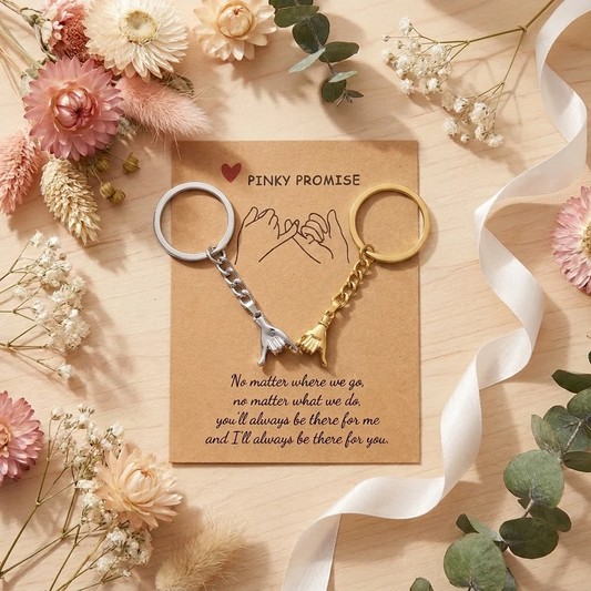 Pinky Promise Keychains Set,Gift For Women Men Girls Boys