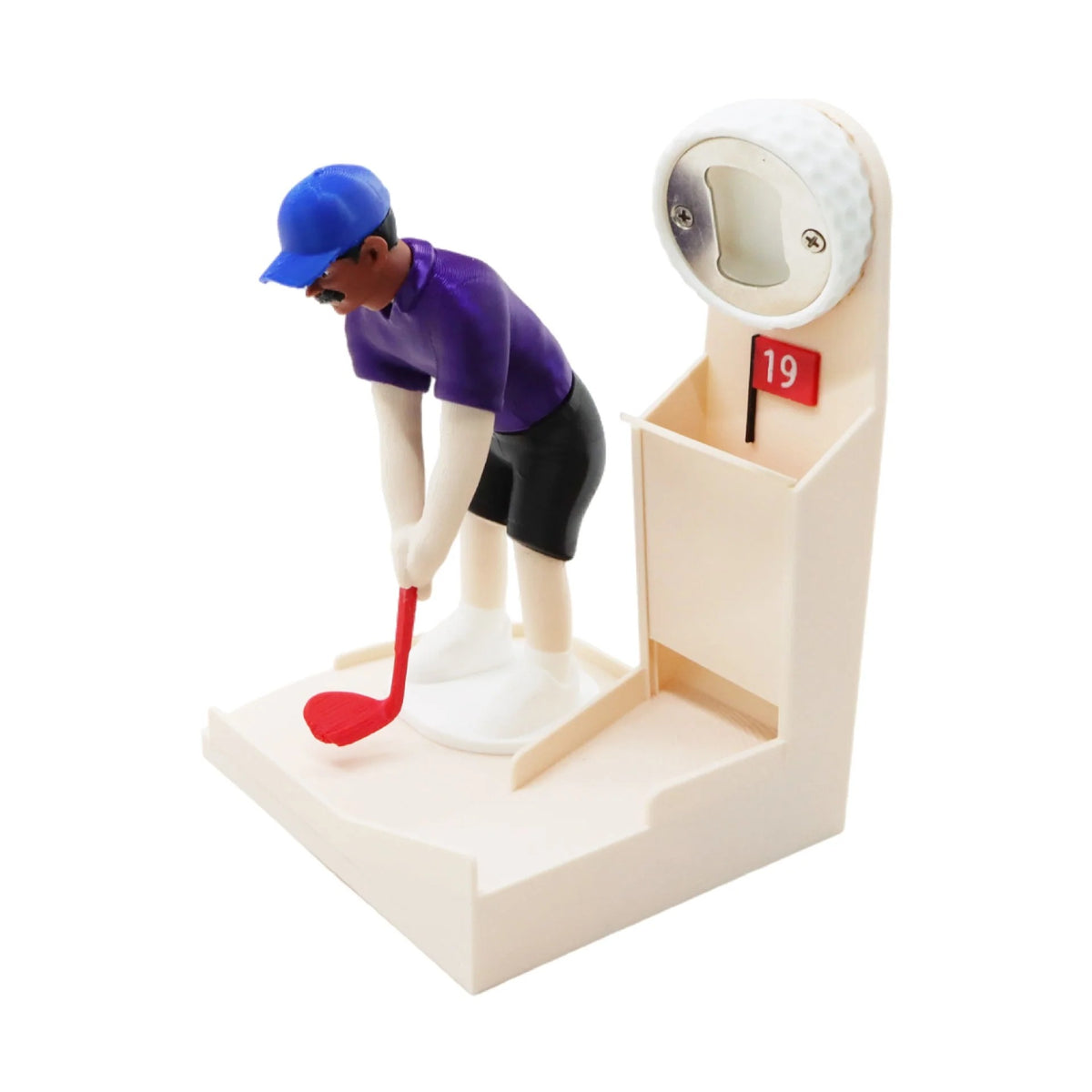Golf Bottle Opener Game, Automatic Beer Cap Launcher & Catcher