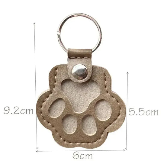 Memorial Leather Pet Hair Storage Keychain