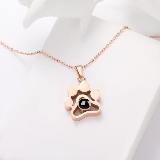 Customized Pet Projection Necklace