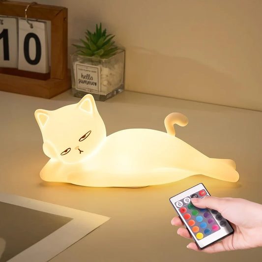 Lying Flat Cat Lamp Funny Gifts