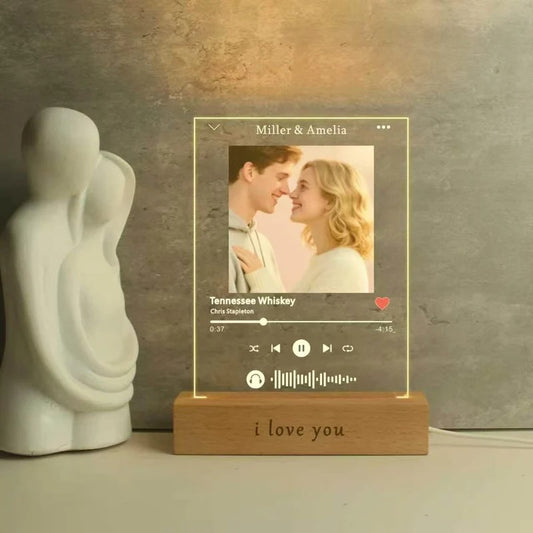 Custom Acrylic Music Lyrics LEB Night Light