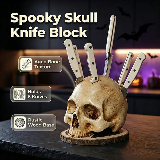 Skull Knife Holder for Kitchen Storage
