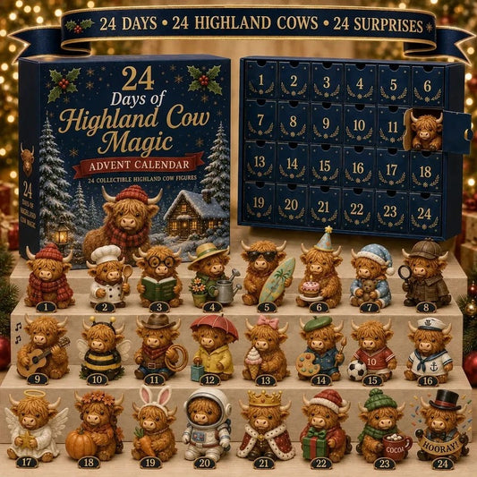 24 Days of Highland Cow Advent Calendar-24 Christmas Surprises