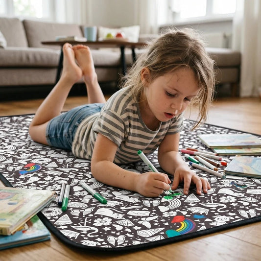 DIY Coloring Blanket with Fabric Markers