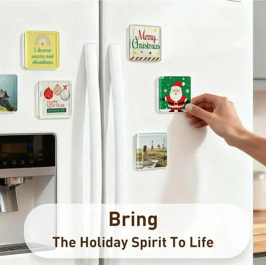 Clear Acrylic DIY Fridge Magnet Set with Adhesive Backing