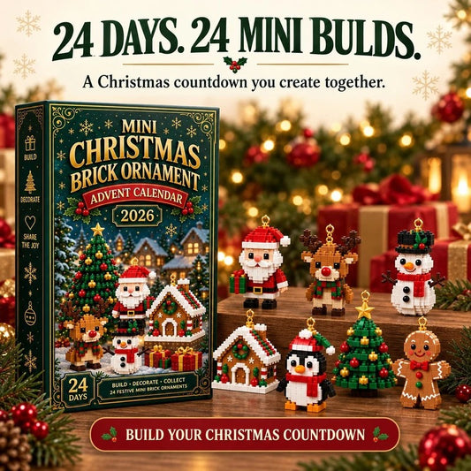 24-Day Mini Brick Christmas Ornament Advent Calendar