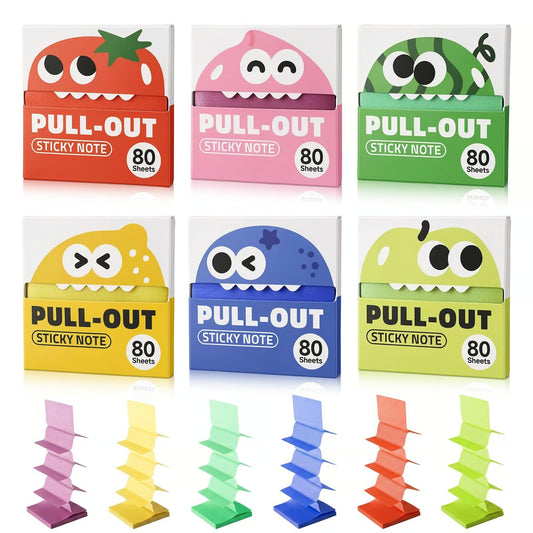 Cute Glittery Transparent Pull-Out Sticky Notes