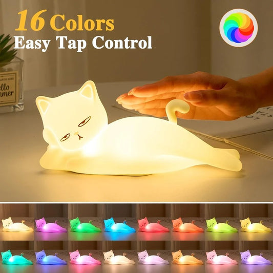 Lying Flat Cat Lamp Funny Gifts