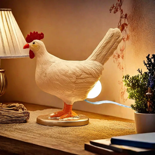 Whimsical Goose & Hen Table Lamp