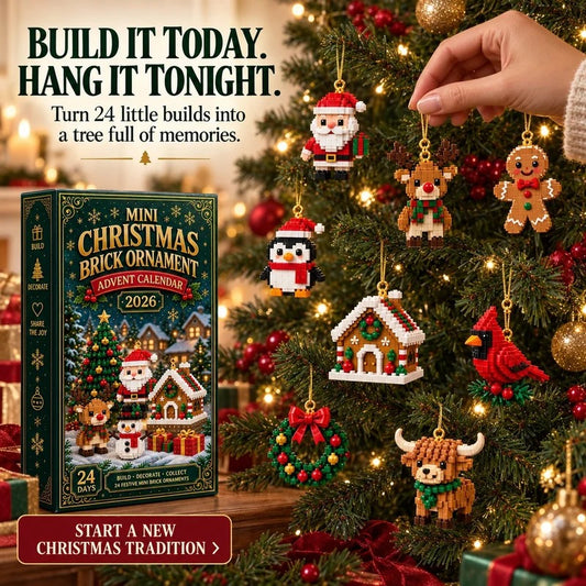 24-Day Mini Brick Christmas Ornament Advent Calendar