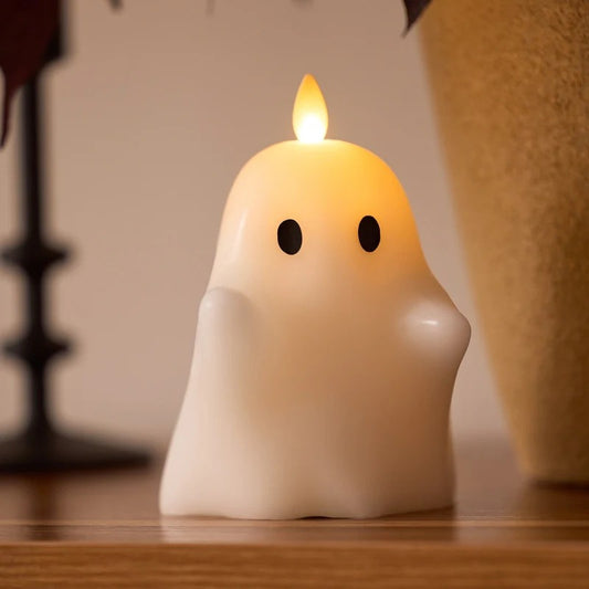 Flameless Jack-O'-Lantern Candles Battery Operated with 6 Hour Timer