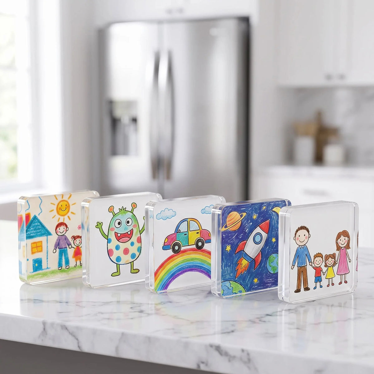 Clear Acrylic DIY Fridge Magnet Set