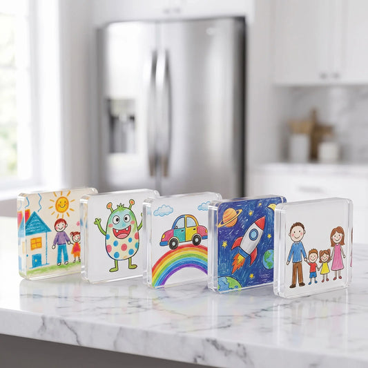Clear Acrylic DIY Fridge Magnet Set